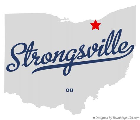 Map of Strongsville, OH, Ohio