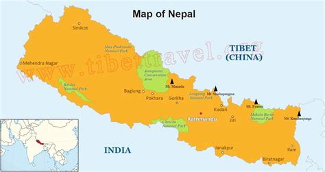 Where is Nepal Located on Map, Nepal Map in Asia and World