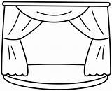 Coloring Pages Curtains sketch template