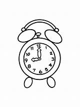 Alarm Clock Coloring Pages sketch template