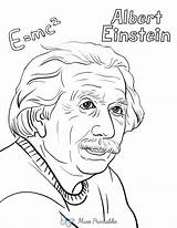Coloring Einstein Albert Pages People History Famous American Colouring  sketch template