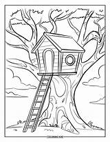 120  Treehouse Coloring Pages For Kids & Adults Free Printable PDFs sketch template