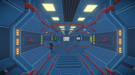 Pixel Sci Fi Corridor - 3D model by FunkFz [07fd902] - Sketchfab