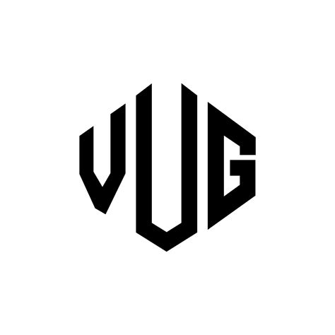 VUG letter logo design with polygon shape. VUG polygon and cube shape logo design. VUG hexagon ...