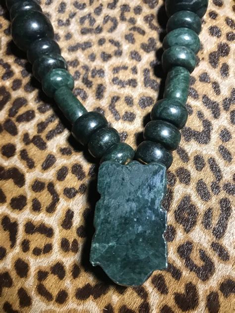 Guatemalan Jade Necklace With Mayan Mask Pendant | Etsy