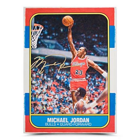 Michael Jordan Autographed Original Fleer Rookie Card Art