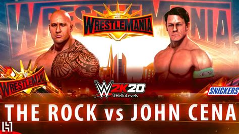 WWE 2K20 The Rock vs John Cena Match Gameplay - YouTube