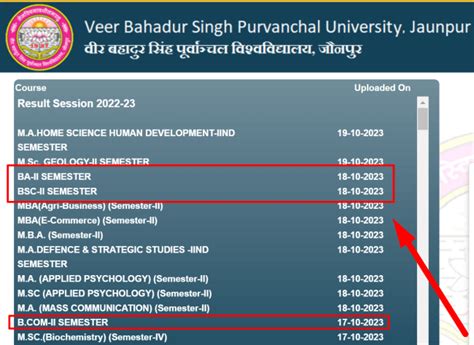 VBSPU 2nd Sem Result 2023 रिजल्ट जारी BA BSc BCom (Link), Purvanchal ...