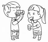 Coloring Page Drinking Water Home Sketch sketch template