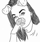 Pretty Tumblr Girl Coloring Pages sketch template
