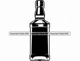 Jack Daniels Bottle Outline sketch template
