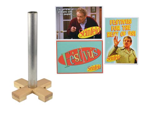 Seinfeld – 9″ Festivus Pole and Greeting Card Set