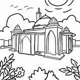 Premium Vector  Hand Drawn Islamic mosque outline Kids coloring Page 12 sketch template