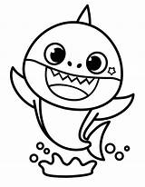Baby Shark Jumps Coloring Page  Free Printable Pages For Kids sketch template