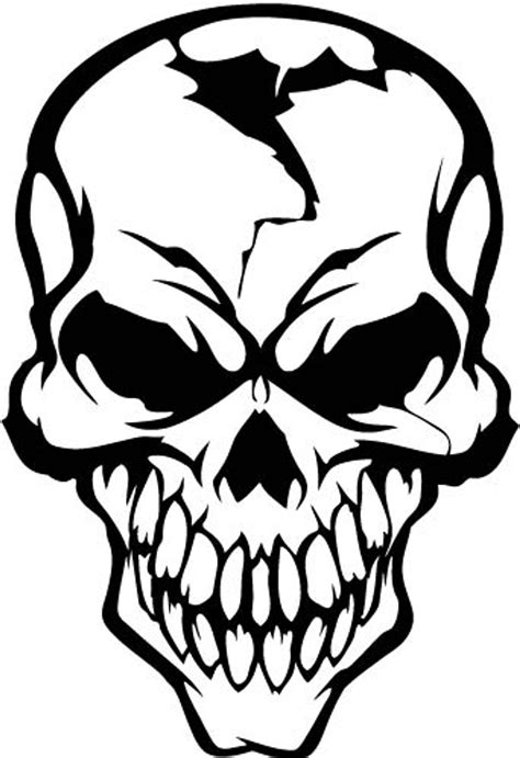 Car Decals - Car Stickers | Skull Car Decal 09 | AnyDecals.com