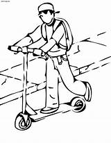 Printable Coloring Scooter Coloring Pages sketch template