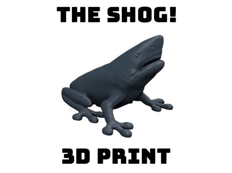 3D Printed Shog shark-frog - Etsy