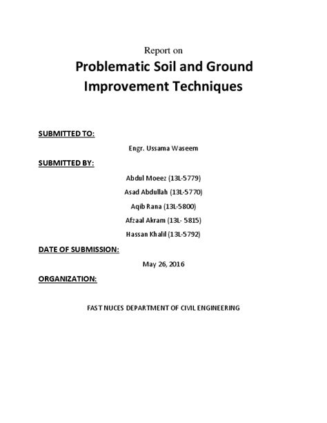 (PDF) Problematic Soil and Ground Improvement Techniques