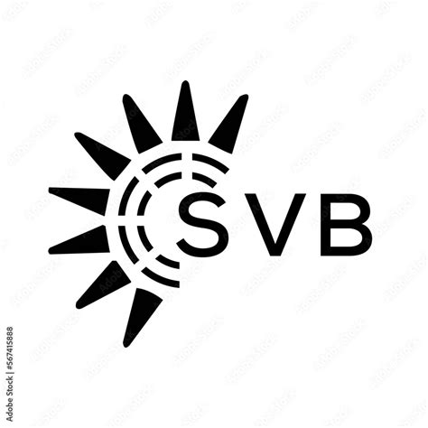 SVB letter logo. SVB image on white background and black letter. SVB technology Monogram logo ...