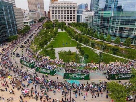 The Bucks Celebrate the NBA Championship in Style With a Parade and Champagne