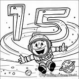 Number 15 Coloring Pages  Free & Printable sketch template