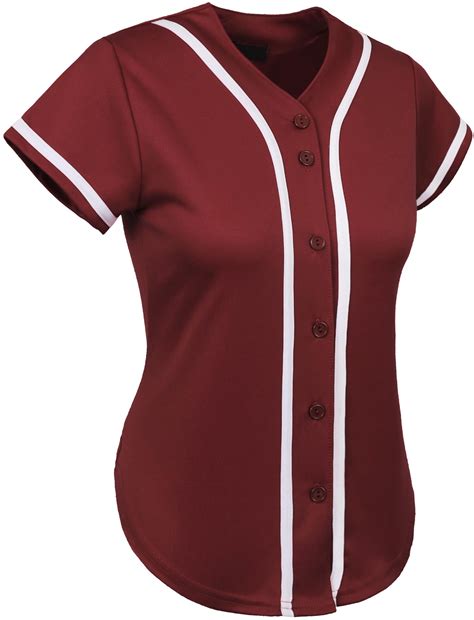 Ma Croix - Ma Croix Women's Baseball Button Down Hip Hop Jersey ...