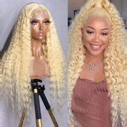 613 Blonde Water Wave 13x4 Lace Front Wig Transparent HD Lace Human Ha – ashimaryhair