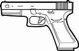 Glock Outline Drawing Sketch Coloring Page sketch template