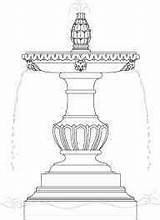Fountain coloring pages sketch template