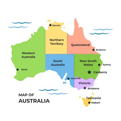 Multicolor Australia Map Vector Template - Edit Online & Download Example | Template.net