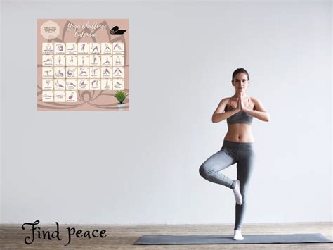 31 Day Yoga Challenge Calendar for Beginners for Your Homeyoga Practice 2021yoga Challenge ...