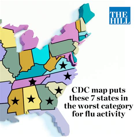 CDC map puts 7 states in worst category for flu activity | The Hill