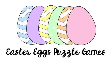 Easter Egg Puzzle Games : FREE 18 Captivating Egg Puzzle - FluffyTots