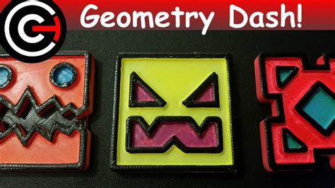 3D Printed Geometry Dash Icons - #3DPrintmas Day 4 - YouTube