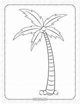 Palm Tree Coloring Sheet sketch template
