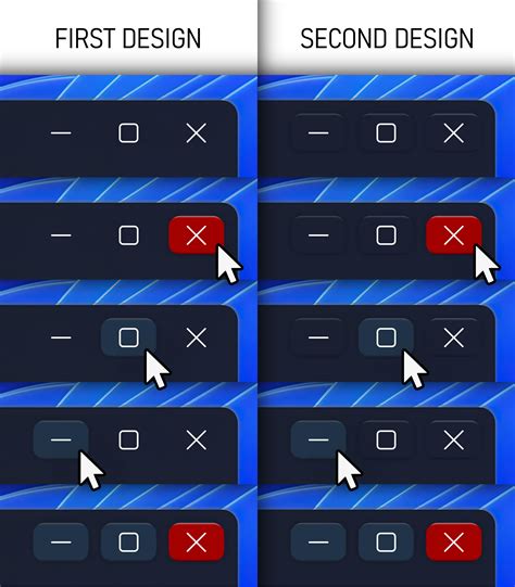 I made two predicted design concepts for Windows title bar buttons. I personally prefer the ...