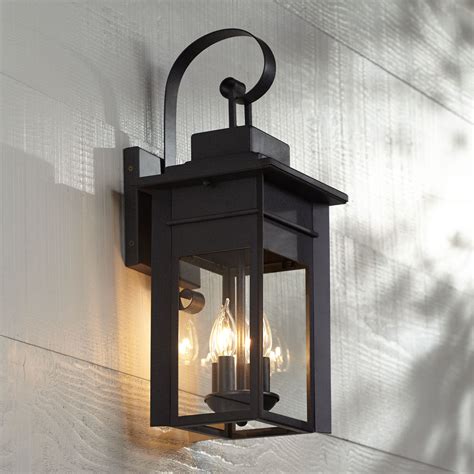 Franklin Iron Works Traditional Outdoor Wall Light Fixture Black ...