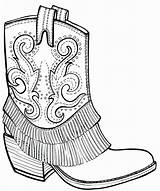 Western Cowboy Boots Coloring Pages sketch template
