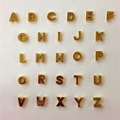 52pc Gold Metal Plain Letters Alphabet English Letters or Pick - Etsy