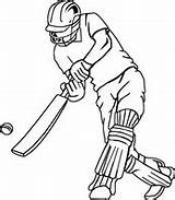 Coloring Pages Cricket sketch template