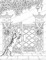 Gate Coloring Page sketch template