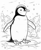 Emperor Penguin Coloring Page sketch template