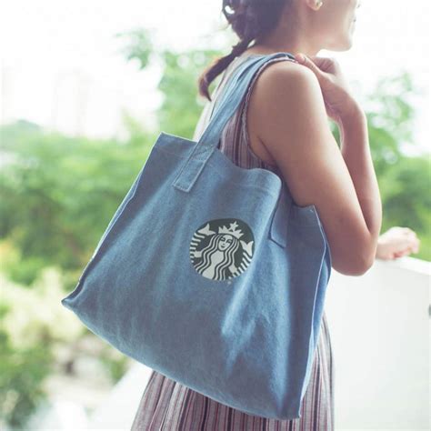 This limited edition Starbucks Denim Tote Bag is yours when you spend ...