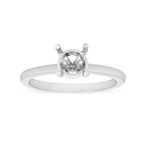 18K White Gold Solitaire Ring Setting For 0.50ct Diamond | Borsheims