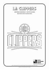 Cool Coloring Pages LA Clippers  NBA Basketball Teams Logos coloring sketch template