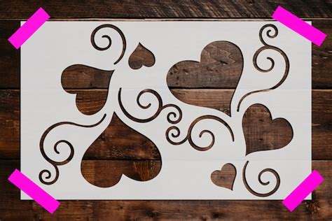 Heart Stencil Reusable Hearts Stencil Art Stencil DIY | Etsy