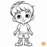 Little Boy Coloring Page For Kids  Free Printable Pages sketch template