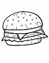 Burger Coloring Pages Free Printable PDF sketch template