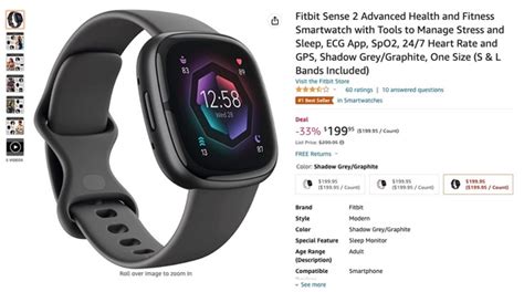 Fitbit Sense 2 Amazon deal discounts the watch by $100