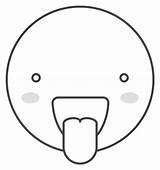 Face With Tongue coloring page  ColouringPages sketch template
